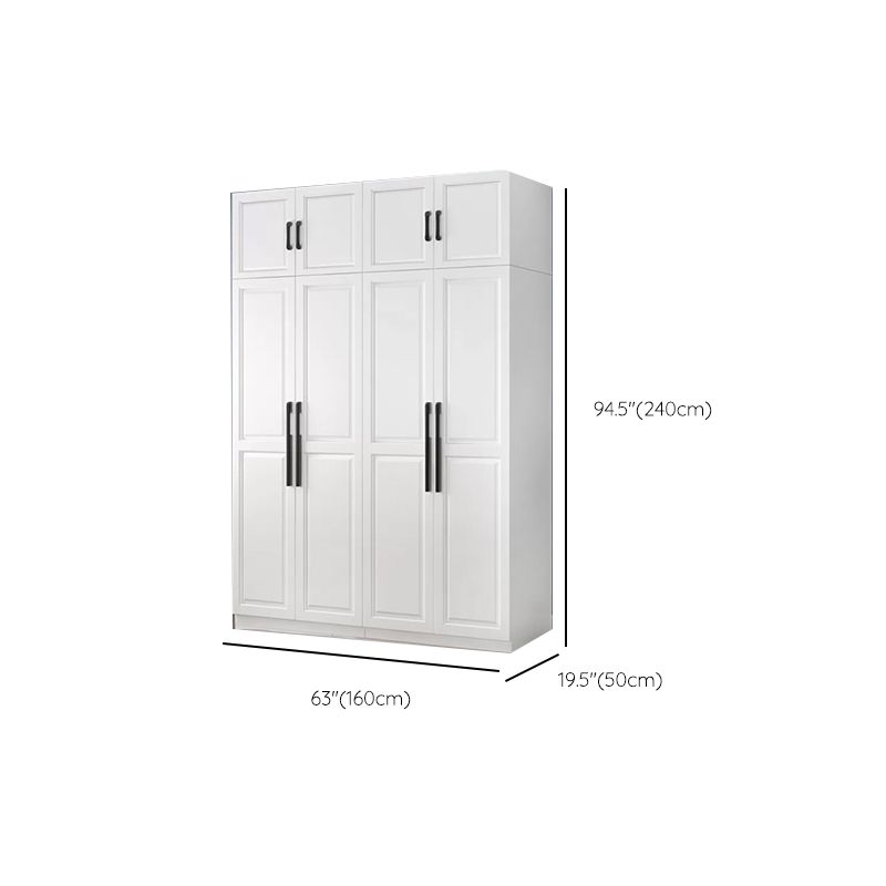 Freestanding Wood Frame Wardrobe Modern Hinged Soft Close Doors Wardrobe and Drawers