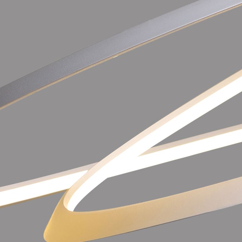 Lámpara de sombra retorcida lámpara de metal moderno 1 colgante de 1 luces