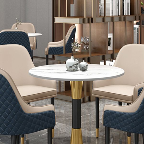 Modern Style Round Dining Table Sintered Stone Table for Dining Room