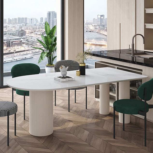 Metal Contemporary Free Form Table Sintered Stone Table for Dining Room