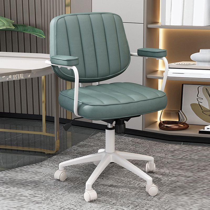 Faux Leather Task Chair Modern Adjustable Tilt Mechanism Office Chair