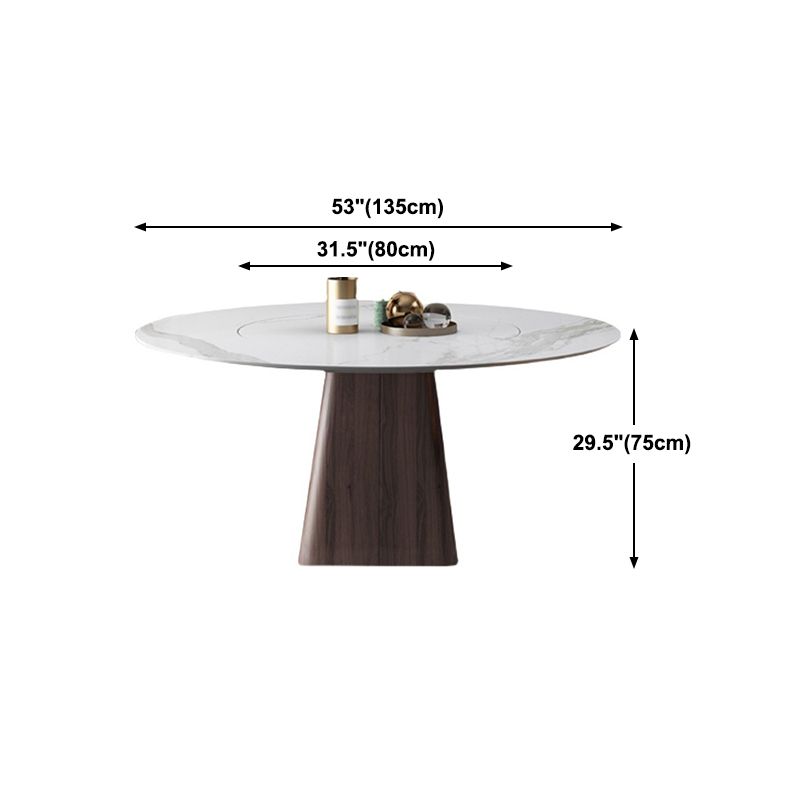 Modern Style White Stone Table Round Dining Table for Kitchen