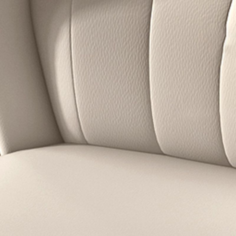 Silla lateral de comedor curvada de cuero para interiores moderna, silla sin brazos Parsons