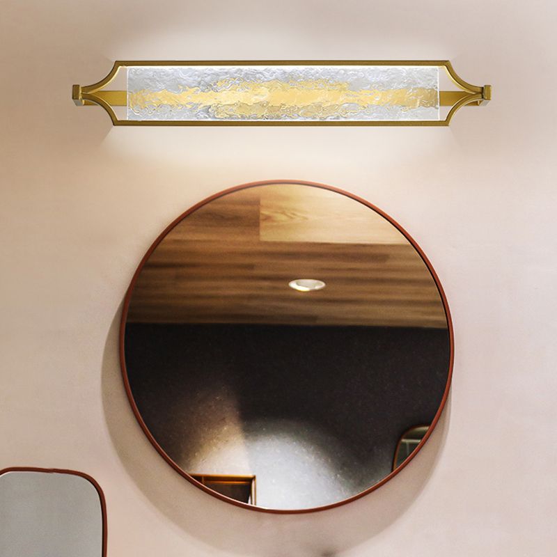 Modern Gold Mirror Lamp Acrylic Vanity Wall Light Fixture for Bathroom