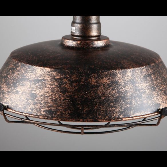 1 leichte Anhänger Leichte industrielle Retro -Schatten -Schatten -Metall -Hang -Lampe mit Grill für Esszimmer