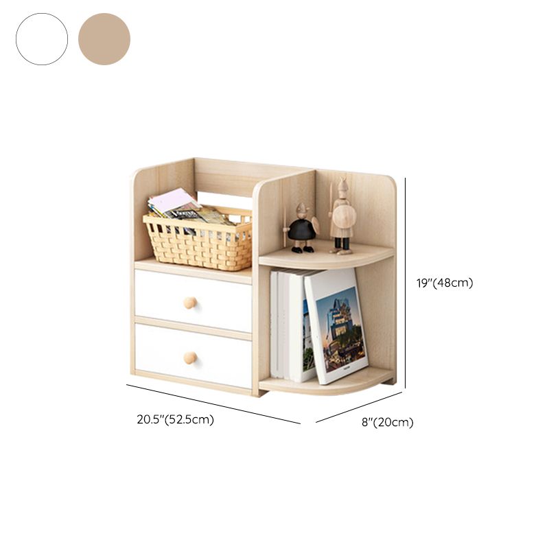 Closed Back Bookshelf Engineered Wood Contemporary Bookcase with Shelves