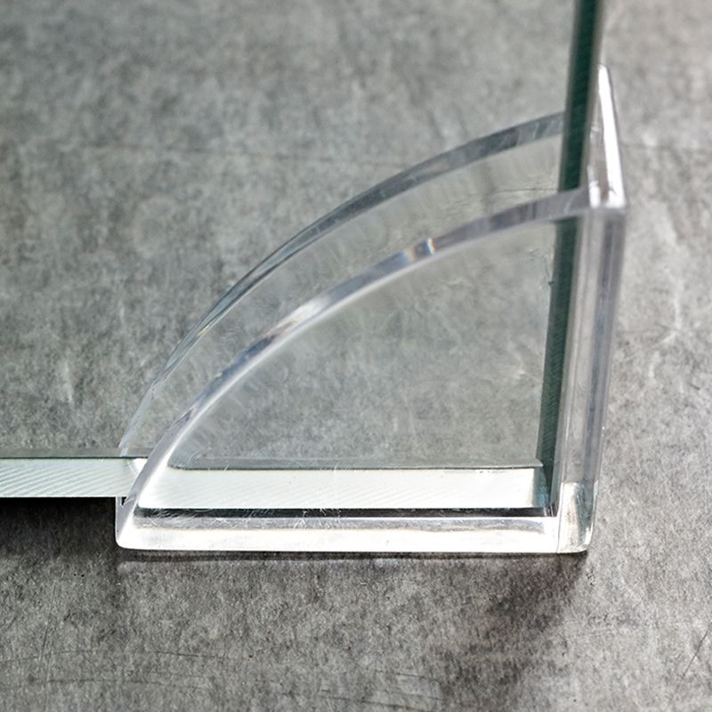 Modern Glass Square Side End Table Sled Corner Table for Living Room