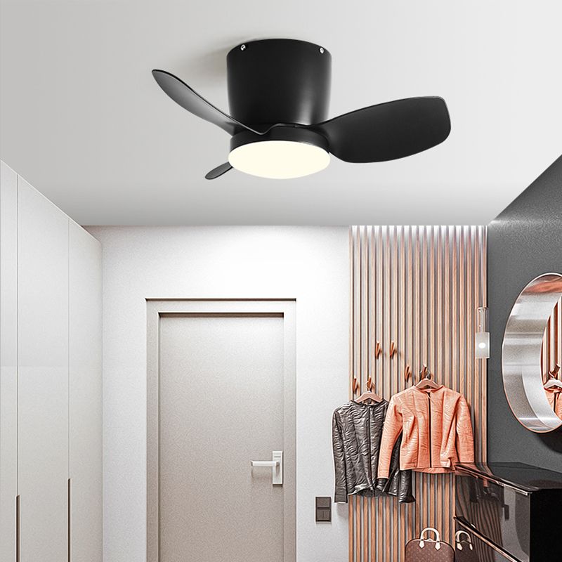 Nordic Style Ceiling Fan Lamp Cylinder Shape Ceiling Fan Light for Children's Room