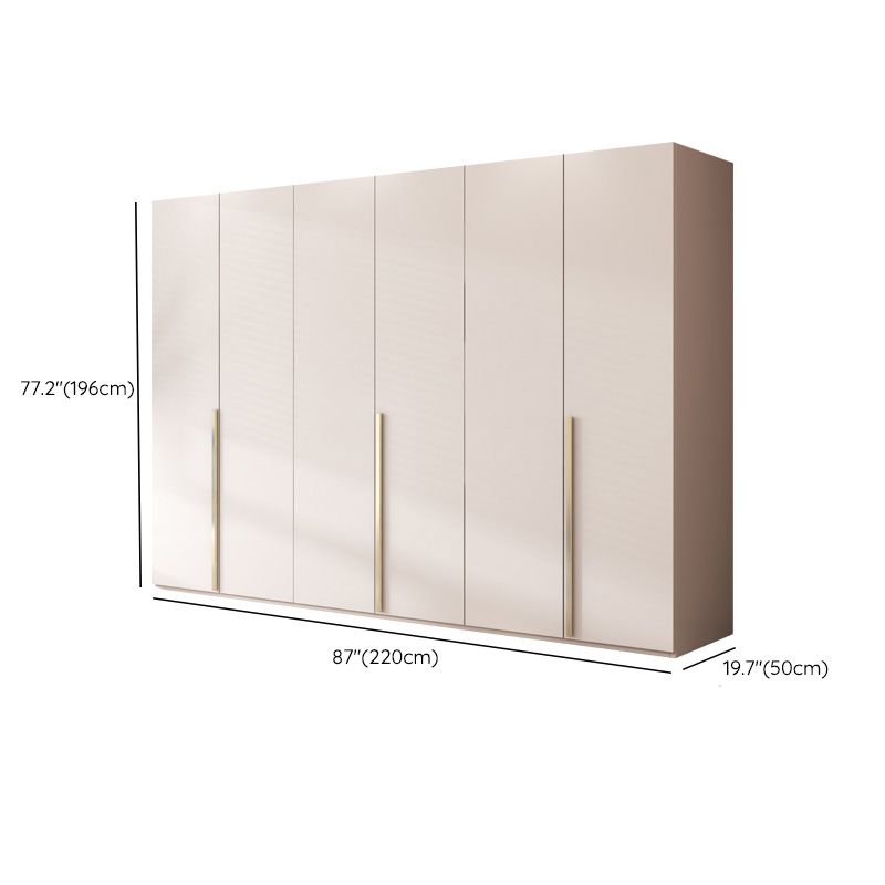 Contemporary Bedroom Storage Cabinet Wooden Shelves Wardrobe