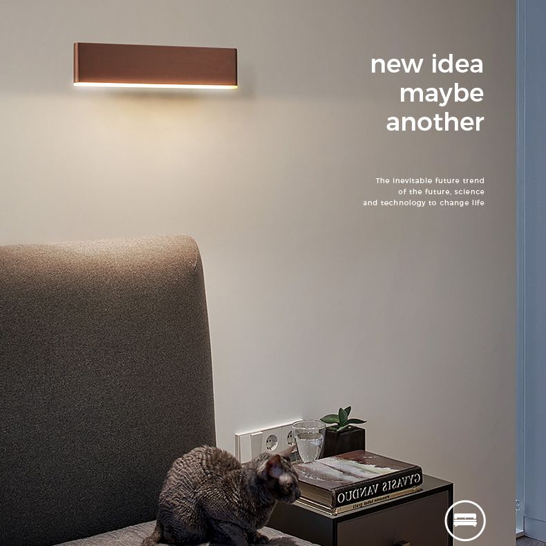 Application de lumière murale rectangulaire Appiculture de métal de style minimaliste moderne