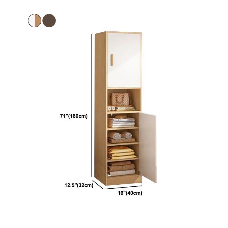 Non-Hanging Armoire Cabinet Engineered Wood Wardrobe Armoire