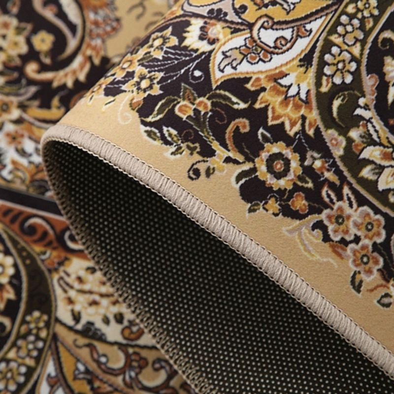 Reclaimed Medallion Print Rug Polyester Indoor Rug Stain Resistant Area Carpet for Living Room