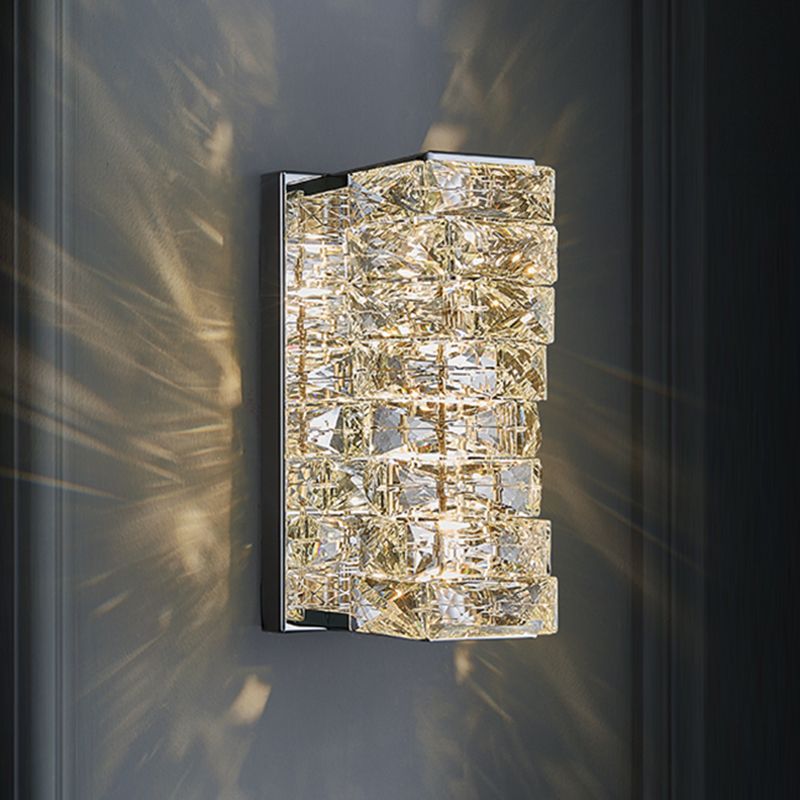 Lumière murale de style postmoderne Géométrique Géométrique de 5 "de large étendue avec cristal pour le salon