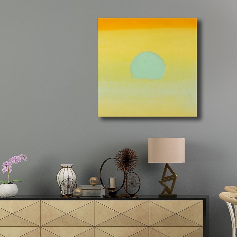 Pastel Color Sunrise Wall Decor Textured Children's Art Living Room Canvas Print