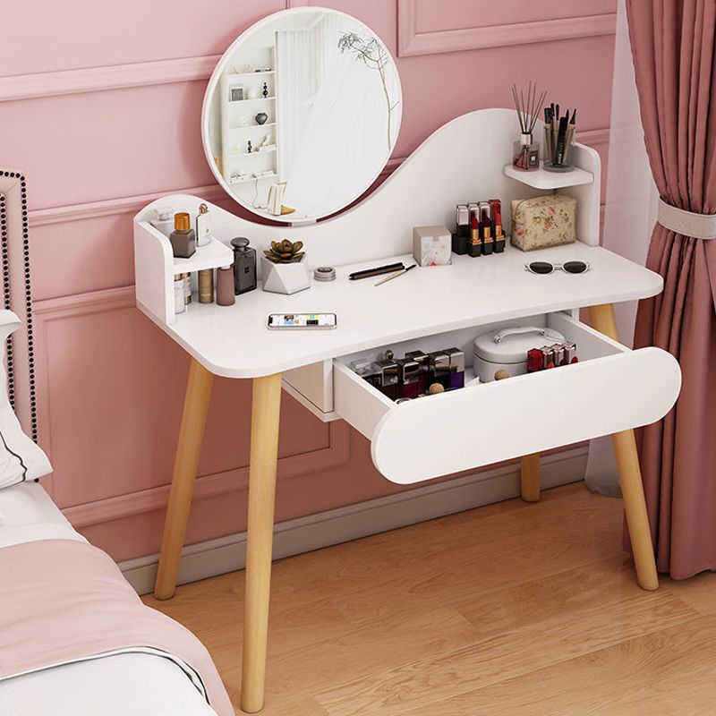Contemporary 48.03" Height Wooden Dressing Table Mirror Make-up Vanity