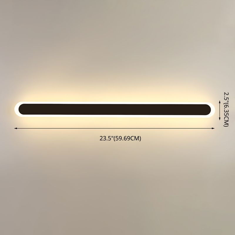 Moderno Minimalista Estilo lineal Luz montado en la pared lineal Discus de luz de pared de metal para sala de estar