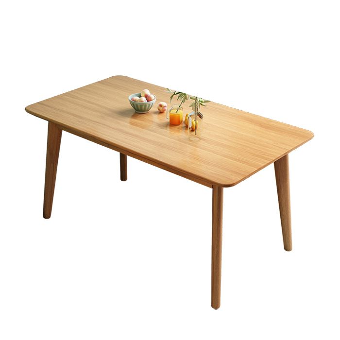 Rectangular Solid Wood Dining Table Modern Furniture with 4 Legs for Home