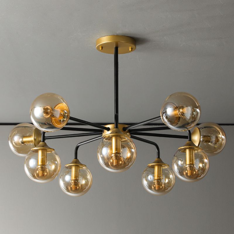 Contemporary Globe Chandelier Lights Glass Chandelier Light Fixture for Living Room