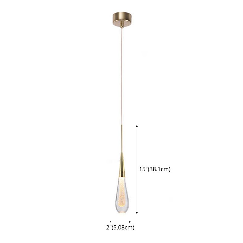 Lampe suspendue à LED en or dans le pendentif en pharmacie de style artistique moderne pour les espaces intérieurs