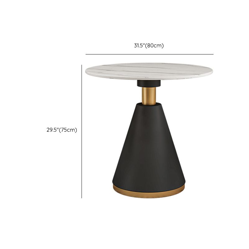 Glam Dining Table Set with Padded Chairs 1/2/5 Pcs White Stone Dining Set for Home