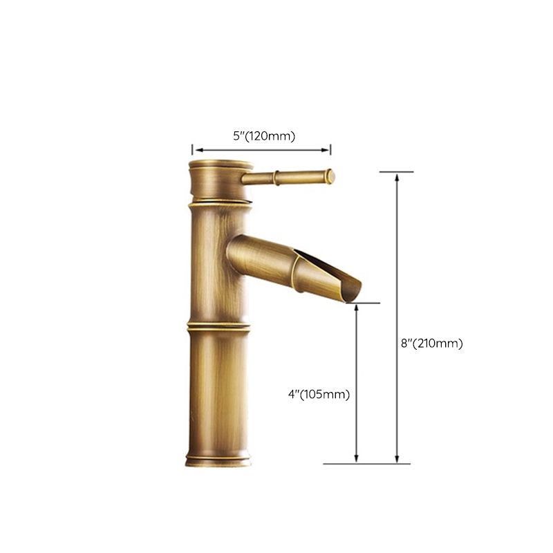 Lever Handle Farmhouse Faucet Circular Low-arc Sink Faucet for Bathroom