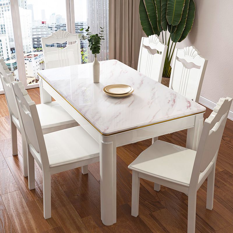 Modern Fixed Dining Room Table Set Marble Top Dining Room Furniture for Restaurant