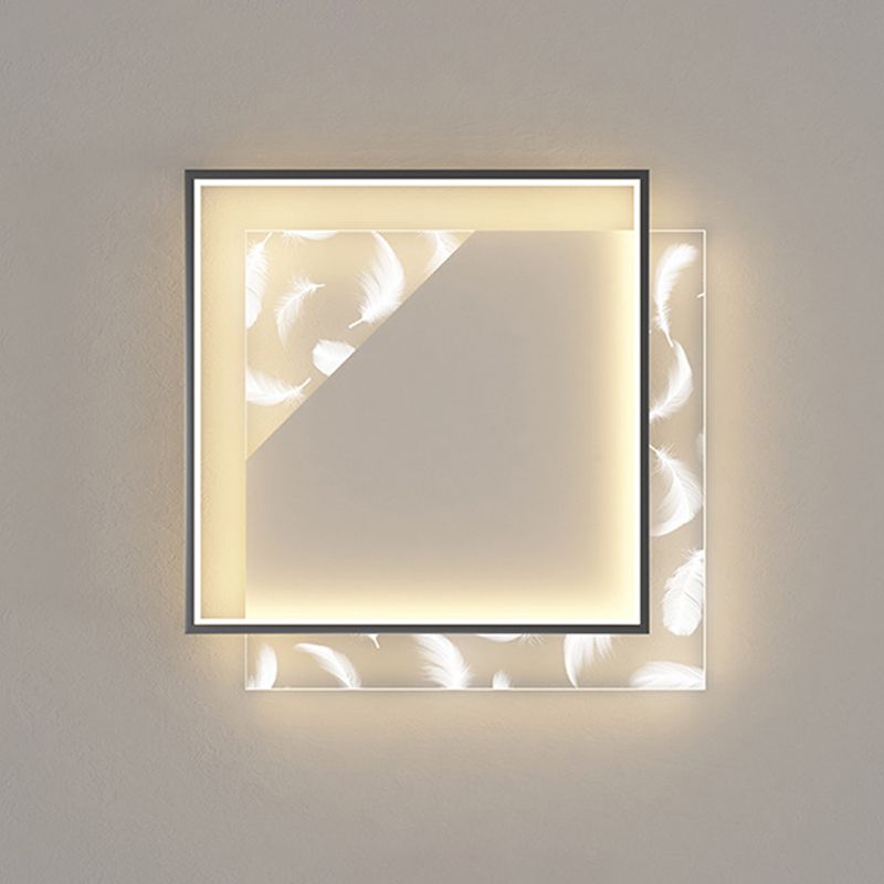 Lámpara empotrada cuadrada contemporánea, lámpara de techo empotrada de metal con 2 luces