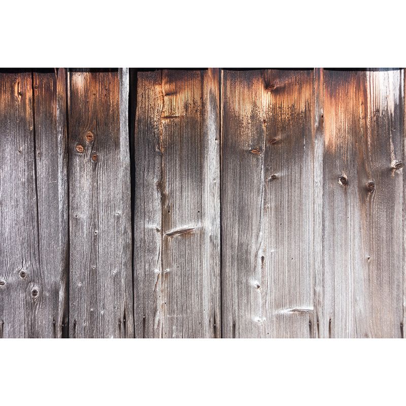 Wood Texture Wall Mural Industrial Style Mildew Resistant for Living Room