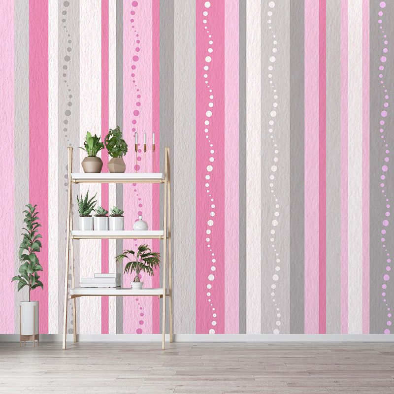 Modern Style Illustration Mural Wallpaper Stripe Indoor Wall Mural