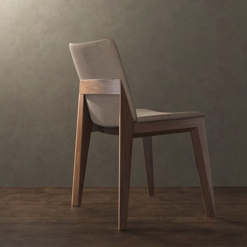 Solid Wood Armless Dining Chairs Upholstered Dining Accent Chair