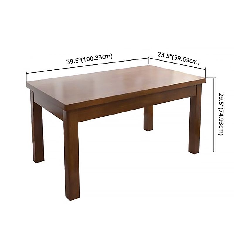 Traditional Style Standard Height Solid Wood Dining Table Rectangle Dining Room Set For Home