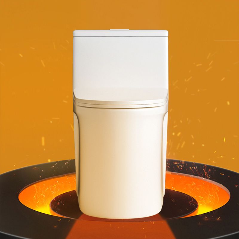 Contemporary Siphon Jet Toilet Bowl White Ceramic All-In-One Toilet