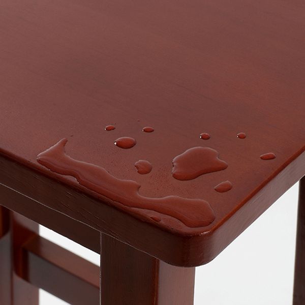 Solid Wood Bar Stool Footrest Armless Counter Stool for Dining Room