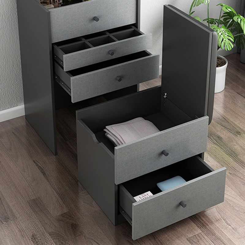 Make-up Vanity with 5 Storage Drawers 15.74" Wide Wooden Dresser