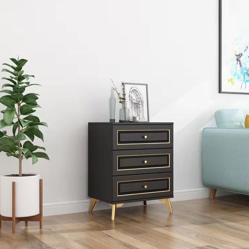 Contemporary Bedroom Storage Chest Wooden Vertical Chest with Drawers