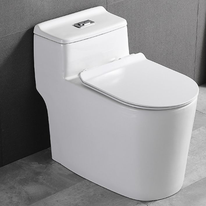 Traditional 1-Piece Toilet Bowl White Urine Toilet with Seat for Bathroom