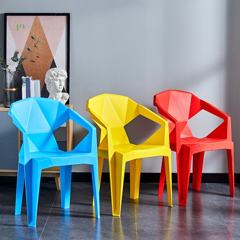 Sillas apilables de estilo moderno, sillón de comedor con patas de plástico para cocina