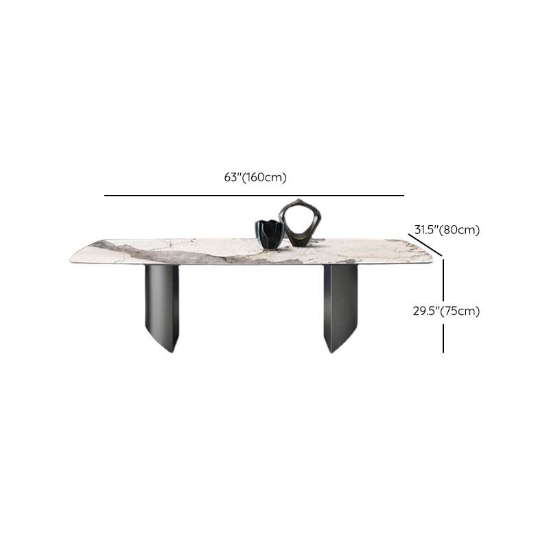 Industrial Style Dining Sintered Stone Table Dining Rectangle Table for Home Use