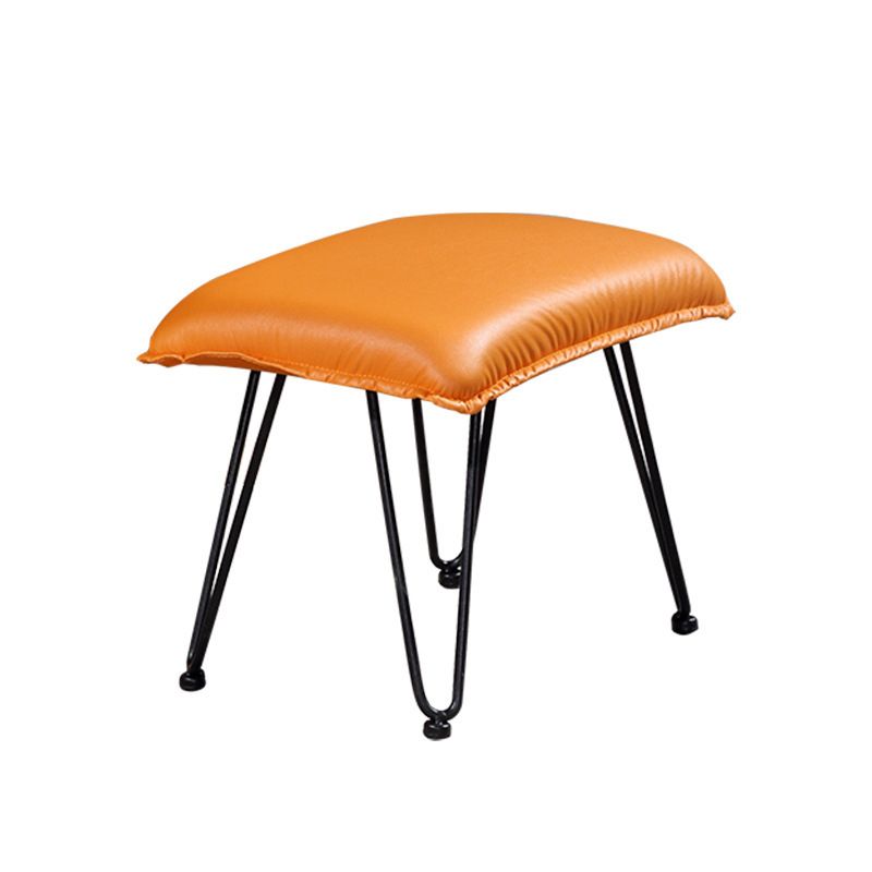 26.77" L x 37.40" W x 32.28" H Armless Upholstered Lounge Chair with Ottoman for Bedroom