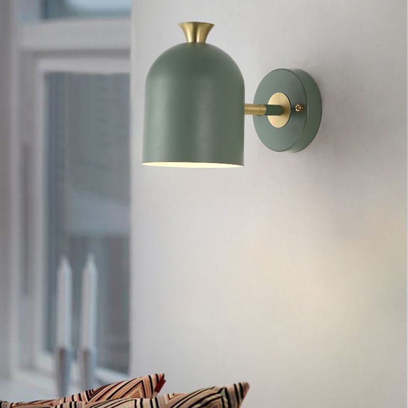 Metal Dome Shape Wall Light Modern Style 1 Light Wall Light Sconce