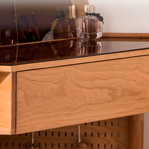 Contemporary Mirrored Glass Drawers Make-up Vanity with Storage for Bedroom