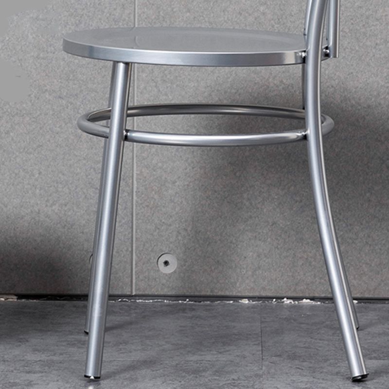 Industrial Windsor Back Armless Chair Metal Dining Room Chairs