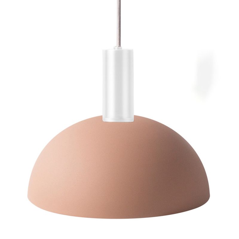Modern Style Pendant Light Dome Shaped Metal 1 Light Suspension Pendant