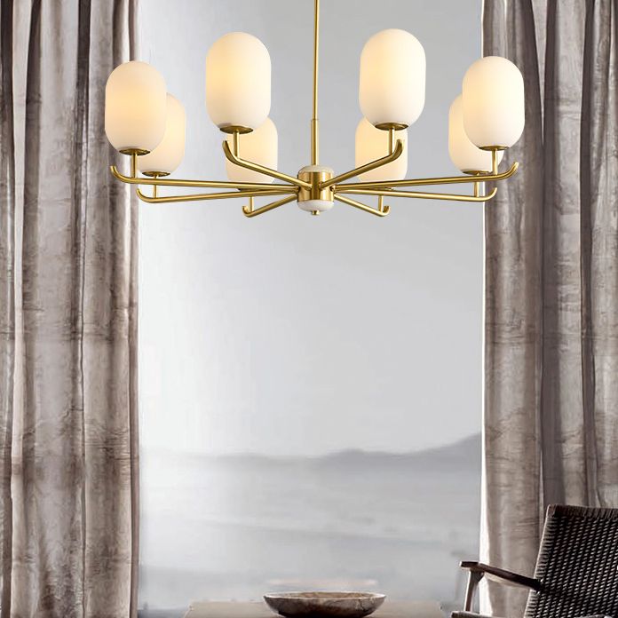 Bronze Chandelier Light Fixtures Sputnik Modern Ceiling Light Fixture for Living Room