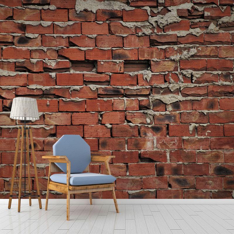 Brick Wall Background Design Wall Murals for Living Room, Moisture Resistant
