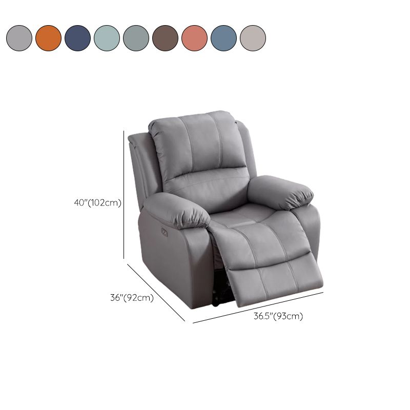 Faux Leather Standard Recliner Adjustable Recliner Chair with Lumbar Support