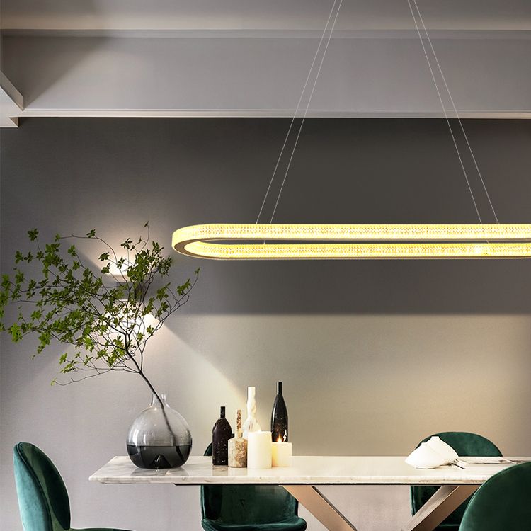 Modern Simple LED Island Light Dining Room Hanging Lighting Fixture
