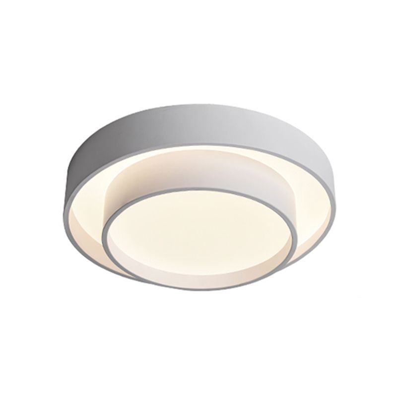 Lámpara de techo LED de hierro lacado, montaje empotrado circular de acrílico de estilo minimalista moderno