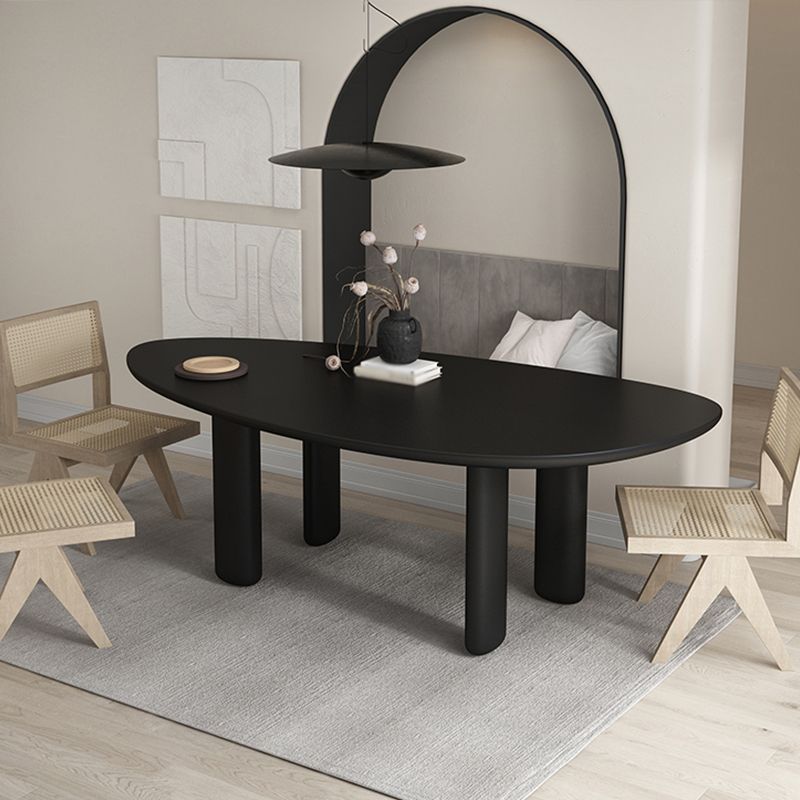 Oval Tripod Base Dining Table Solid Wood Modern Kitchen Dinner Dining Room Table