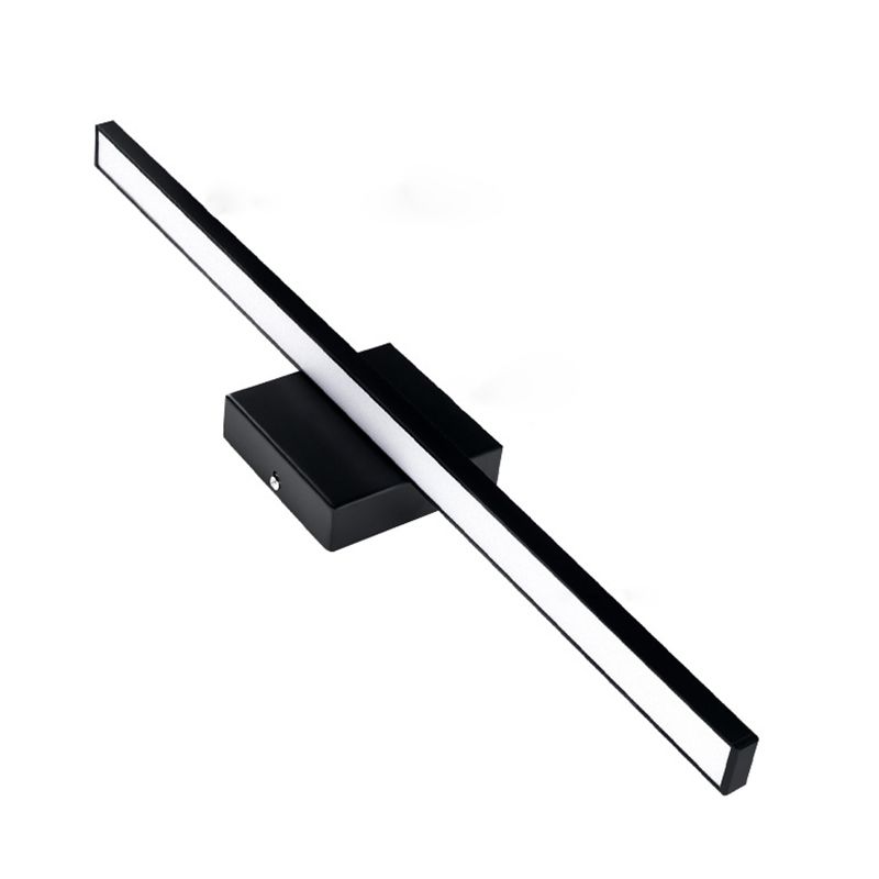 1-licht lineaire wandwandeling moderne eenvoudige stijl spiegelmuurverlichting in zwart